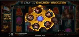 จุดเด่นสล็อต Heist for the Golden Nuggets