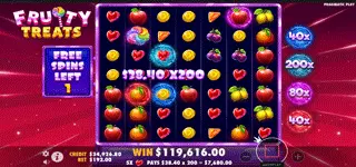 Fruity Treats สล็อตรายละเอียดเกม