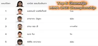 Top 5 นักชกหญิง MMA ONE Championship 2025